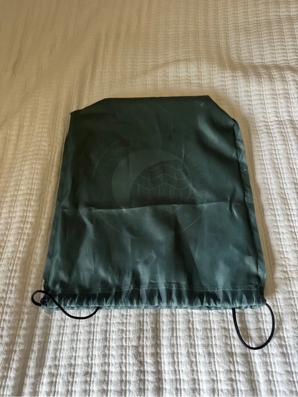 Water Lantern Festival Cinch Bag Nylon Drawstring Backpack Green Event Merch